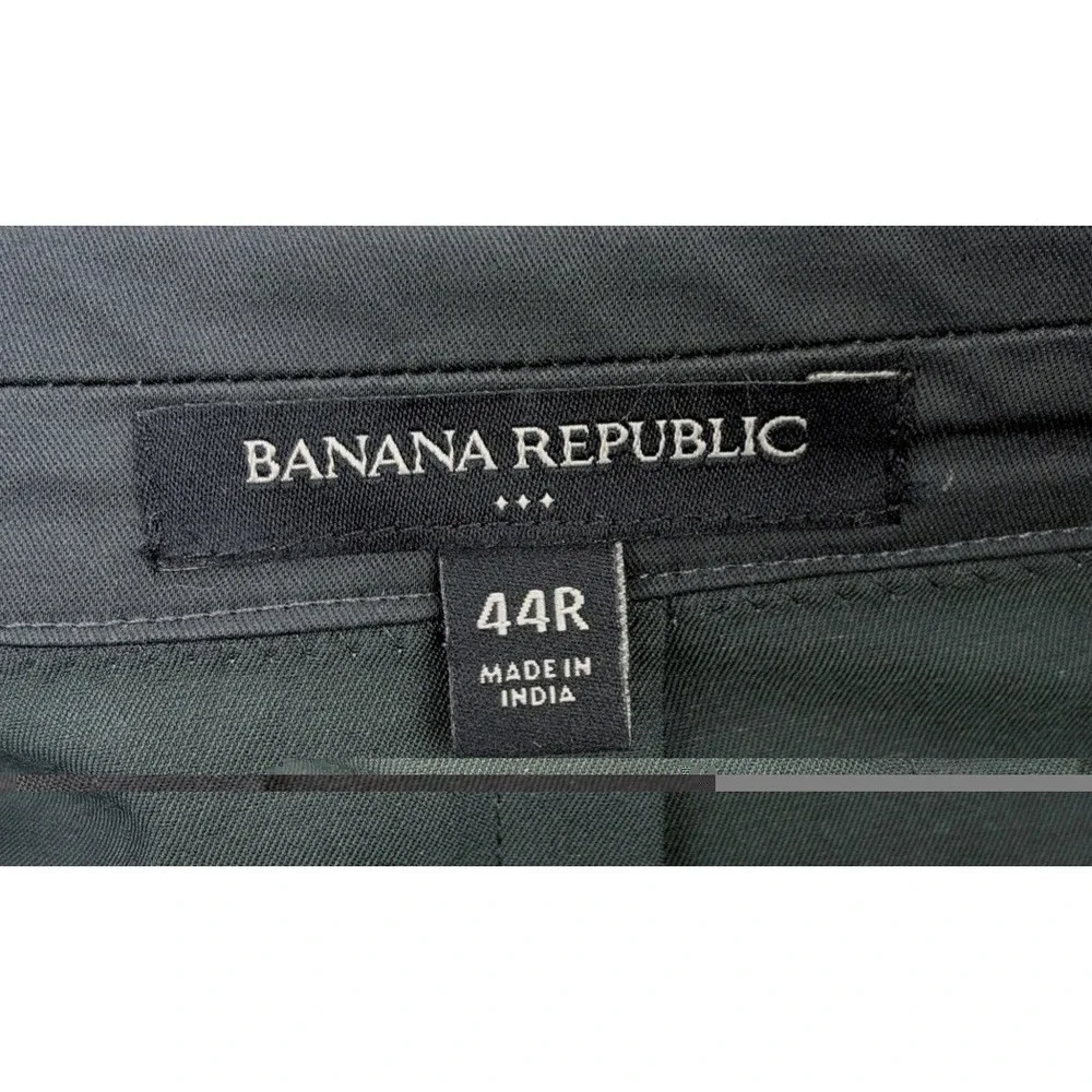 Banana Republic Men's 44R Black Cotton Suit Jacket Blazer Tailored Fit Excellent
